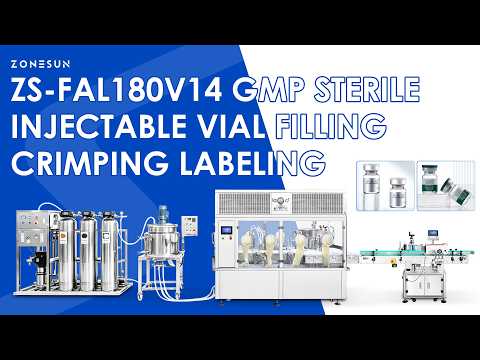ZONESUN ZS-FAL180V14 GMP Vial Filling Line for Injectable Drugs and Vaccines
