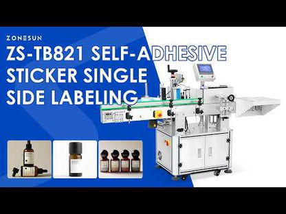 ZONESUN ZS-TB821 Automatic Round Bottle Jar Single Side Self Adhesive Sticker Labeling Machine