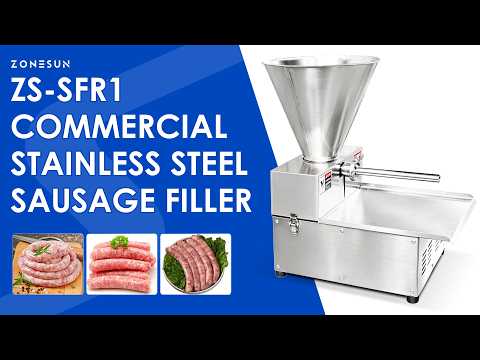 ZONESUN ZS-SFR1 Electric Sausage Filler for Hot Dogs, Salami & Sausage Production