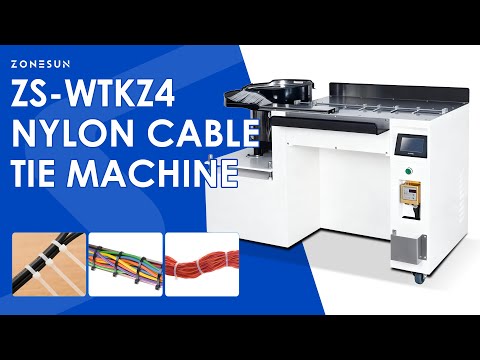 ZONESUN ZS-WTKZ4 Fully Automatic Nylon Cable Tie Machine for Fast Wire Harness Bundling and Cutting
