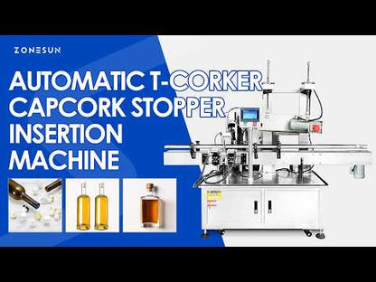 High Speed Tech: ZONESUN ZS-XG21U Automatic T-Shape Corker Machine for Whisky & Gin Bottle Stoppers