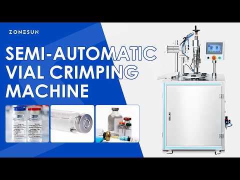 ZONESUN ZS-YG200A Semi-Automatic Vial Aluminum Cap Crimping Machine for Vials, Penicillin Vials