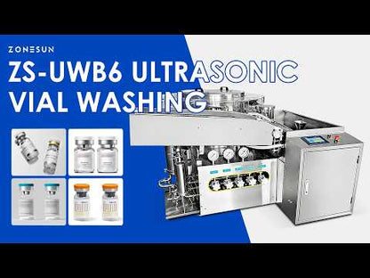 ZONESUN ZS-UWB6: Automatic Ultrasonic Vial Washing Machine for Pharmaceutical & laboratory Use (GMP)