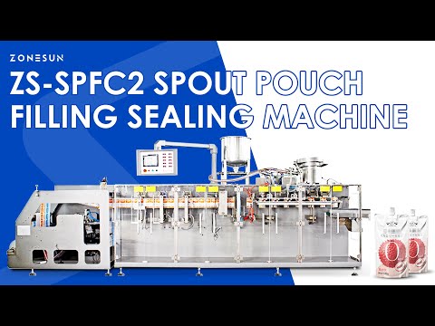 ZONESUN ZS-SPFC2 Auto Spout Pouch Forming Filling and Sealing Machine for Liquids and Semi Liquids