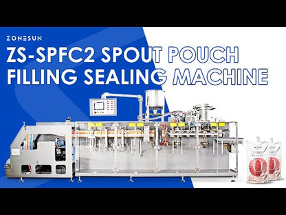 ZONESUN ZS-SPFC2 Auto Spout Pouch Forming Filling and Sealing Machine for Liquids and Semi Liquids