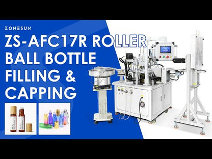 ZONESUN ZS-AFC17R Auto Roller Ball Bottle Filling Capping Machine for Perfume & Essential Oils