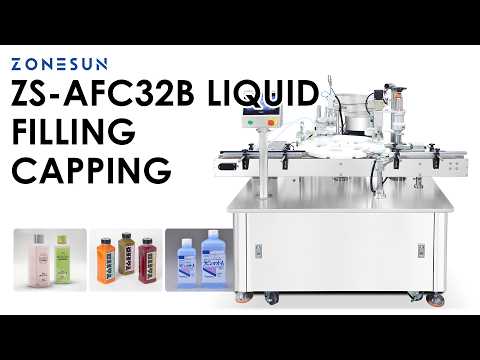 ZONESUN ZS-AFC32B Peristaltic Pump Liquid Filling and Capping Machine for Essential Oils & Eye Drops