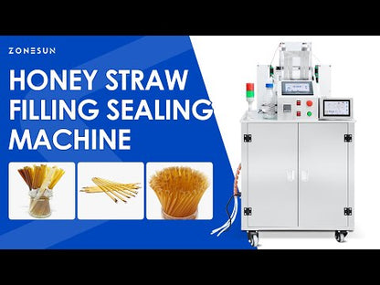 ZONESUN ZS-FSHS21 Honey Straw Filling and Sealing Machine for Syrup and Viscous Liquids