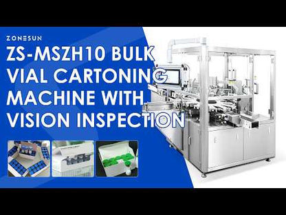 ZONESUN ZS-MSZH10 Automatic Vertical Vial Cartoning Machine with Vision Inspection
