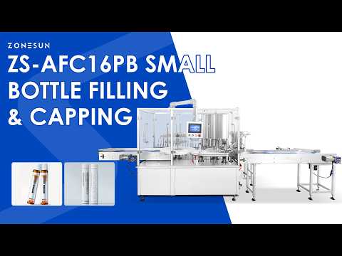 ZONESUN ZS-AFC16PB High-Speed Small Bottle Filling and Capping Machine with Dust Cover