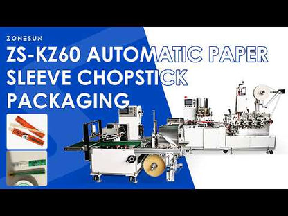 High Speed Tech: ZONESUN ZS-KZ60 Automatic Chopstick Paper Wrapping & Multi-Color Printing Machine