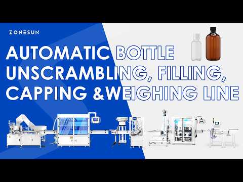 ZONESUN ZS-FAL180V16 Automatic Bottle Filling Capping & Weighing Inspection Line