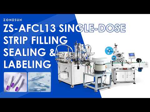 Monoblock Tech: ZONESUN ZS-AFCL13 Automatic Single Dose Strip Ampoule Filling & Ultrasonic Sealing