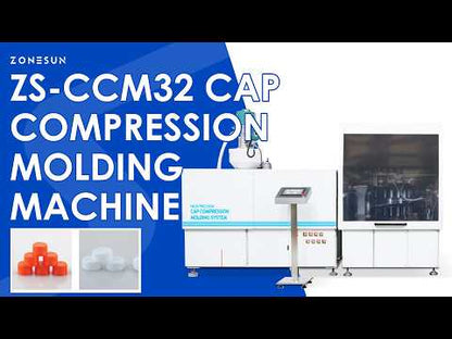 ZONESUN 32 Cavity Cap Compression Molding Machine Bottle Cap Maker