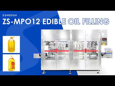 ZONESUN ZS-MPO12 Automatic Multi-Head Metering Pump Edible Oil Bottle Filling Machine