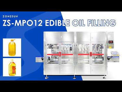 ZONESUN ZS-MPO12 Automatic Multi-Head Metering Pump Edible Oil Bottle Filling Machine