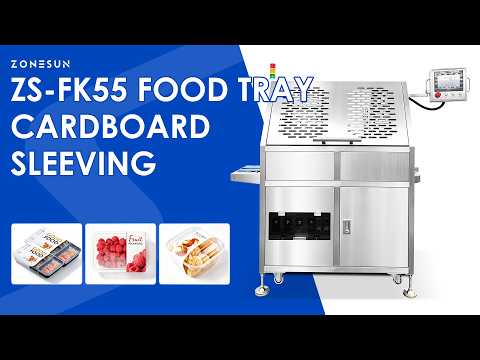 ZONESUN ZS-FK55 Automatic Cardboard Sleeving Machine for Food Box Packaging
