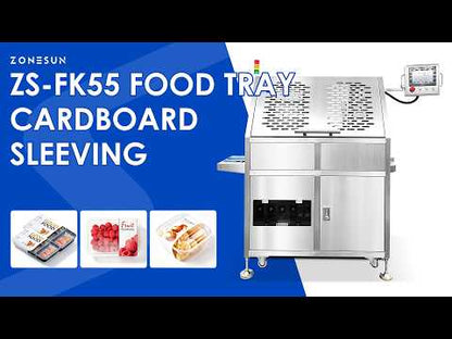 ZONESUN ZS-FK55 Automatic Cardboard Sleeving Machine for Food Box Packaging