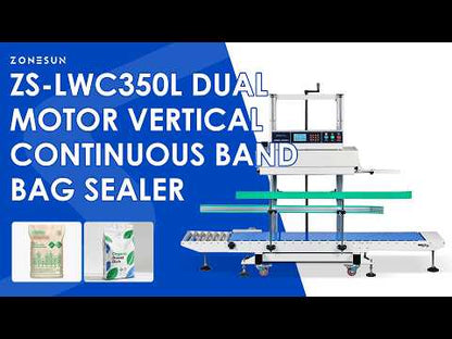 ZONESUN ZS-LWC350L Automatic Dual Motor Vertical Continuous Band Bag Sealing Machine