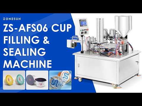 ZONESUN ZS-AFS06: High-Speed Rotary Cup Filling & Sealing Machine for Yogurt, Sauce, and Beverages