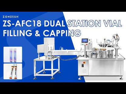 ZONESUN ZS-AFC18 Automatic Dual-Station Vial Filling and Crimp Capping Production Line