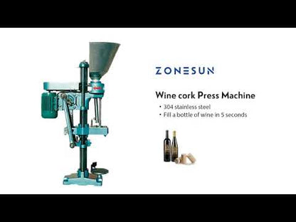 ZONESUN ZS-XGDSJ1 Semi-Automatic Wine Bottle Pressing Stopper Corking Machine