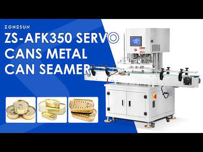 ZONESUN ZS-AFK350 Automatic Servo Metal Can Seamer Machine for Square Oval Round Cans
