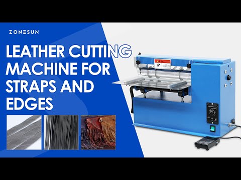 ZONESUN ZS-Q300A Leather Cutting Machine for for strap cutting, edge folding, laminating processing