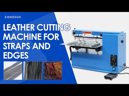 ZONESUN ZS-Q300A Leather Cutting Machine for for strap cutting, edge folding, laminating processing