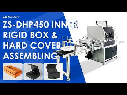 High Precision: ZONESUN ZS-DHP450 Automatic Rigid Box Forming Machine for Premium Gift & Tech Boxes