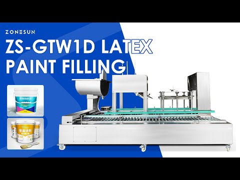 ZONESUN ZS-GTW1D Automatic Latex Paint and Viscous Coating Filling Machine with Lid Placing System