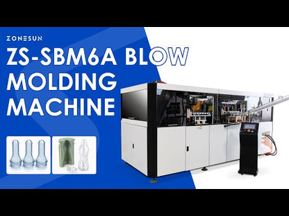 ZONESUN ZS-SBM6A Fully Automatic PET Blow Molding Machine for Oil Juice Cosmetic Water Bottles Up to 750ml High-Speed Servo Design