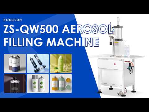 Efficient Production: ZONESUN ZS-QW500 Semi-Auto Aerosol & BOV Spray Can Filling Machine