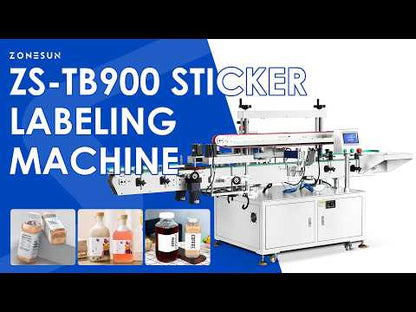 Zonesun ZS-TB900 Automatic Square Bottle Wrap Around Labeling Machine Video