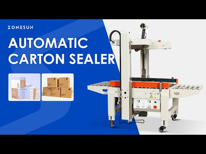 ZONESUN ZS-FKC5040X Automatic Carton Sealing Machine with Top and Bottom Sealing