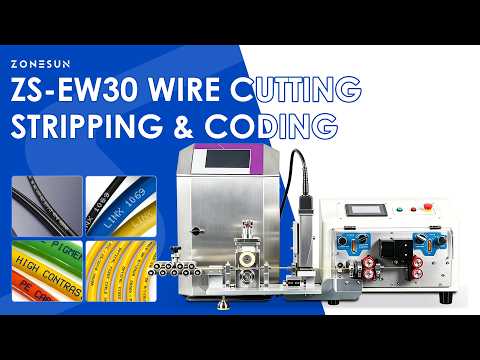 ZONESUN ZS-EW30 Automatic Wire Cutting Stripping and Coding Machine for Cable Processing