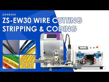 ZONESUN ZS-EW30 Automatic Wire Cutting Stripping and Coding Machine for Cable Processing