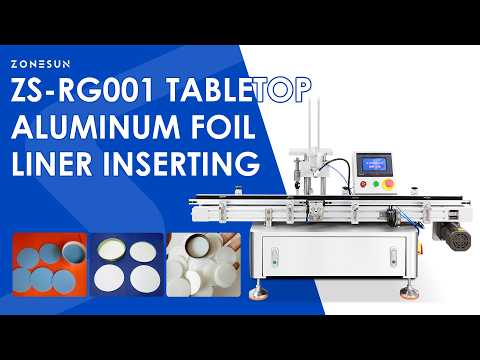 ZONESUN ZS-RG001 Automatic Aluminum Foil Liner Inserting Machine for Bottle Caps