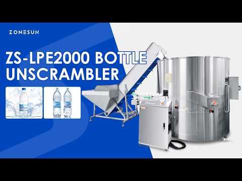 ZONESUN ZS-LPE2000 Automatic Bottle Unscrambler Sorting Machine Elevator Unscrambling Equipment