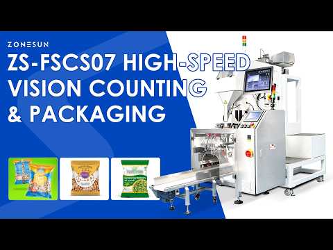 ZONESUN ZS-FSCS07 High Speed Automatic CCD Vision Counting Filling Sealing Packaging Machine