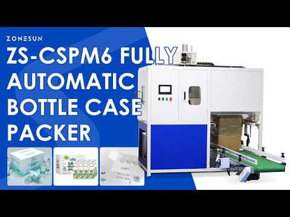High Efficiency: ZONESUN ZS-CSPM6 Automatic Servo Bottle Case Packer Machine for Packaging Lines