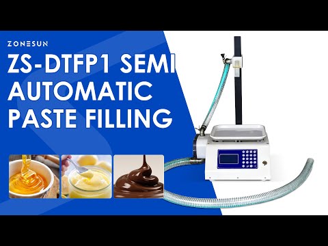 ZONESUN ZS-DTFP1 Semi Automatic Paste Filling Machine for Creams Honey and High Viscosity Liquids
