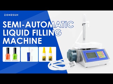 ZONESUN ZS-M100 Semi-Automatic Weighing Liquid Filling Machine for Cosmetics Chemicals

