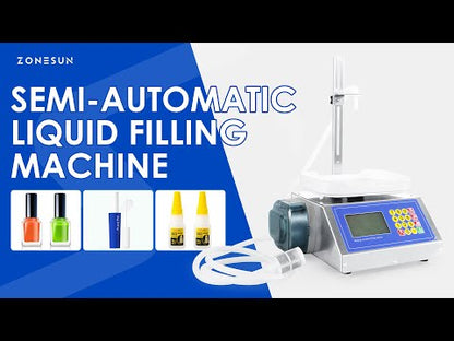 ZONESUN ZS-M100 Semi-Automatic Weighing Liquid Filling Machine for Cosmetics Chemicals

