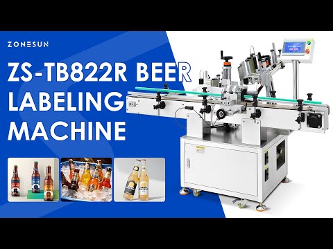 Zonesun ZS-TB822R Automatic Round Bottle Neck & Body Labeling