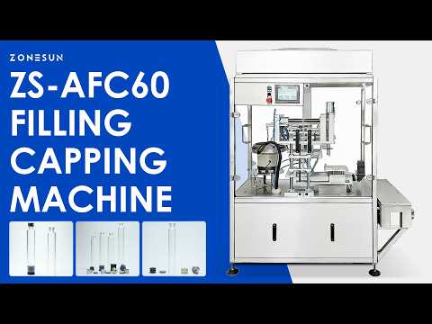 Precision Packaging: ZONESUN ZS-AFC60 Automatic Small Bottle Filling & Capping Machine for Cartridge
