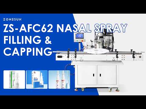 ZONESUN ZS-AFC62: Automatic Nasal Spray Filling & Capping Machine for Pharma & Medical Liquids