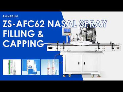 ZONESUN ZS-AFC62: Automatic Nasal Spray Filling & Capping Machine for Pharma & Medical Liquids