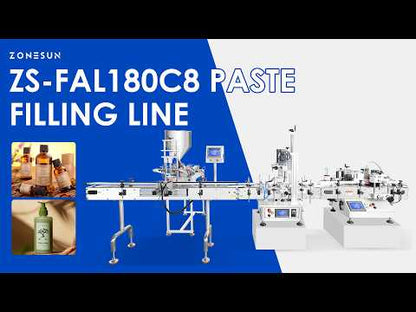 ZONESUN ZS-FAL180C8 Desktop Paste 2 Nozzles Filling Capping and Labeling Machine