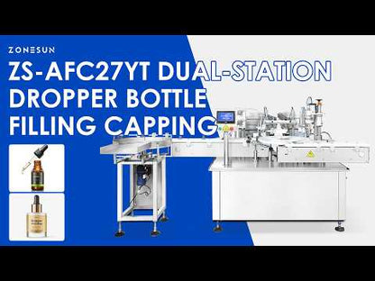 ZONESUN ZS-AFC27YT: Dual-Station Automatic Liquid Filling, Dropper Placing, Capping Machine